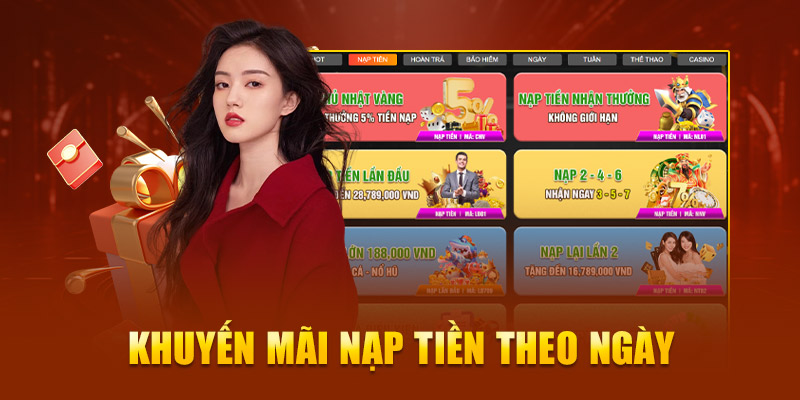 Khuyến mãi nạp tiền theo ngày